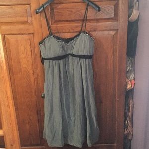 Phoebe couture gray silk strappy dress